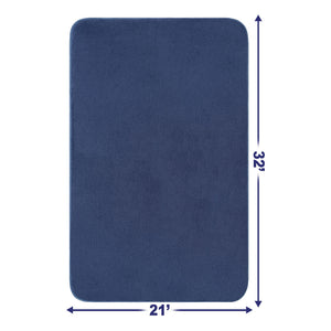 American Soft Linen Fluffy Foamed Bath Rug, 21x32 inches Bath Rugs for Bathroom, 100% Polyester Upper Fluffy Surface and Grip Enhanced Base