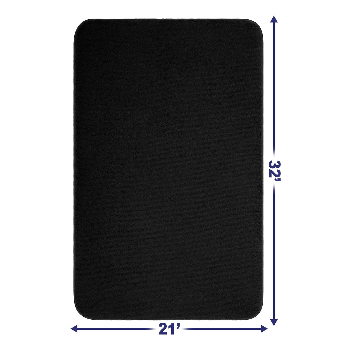 American Soft Linen Fluffy Foamed Bath Rug, 21x32 inches Bath Rugs for Bathroom, 100% Polyester Upper Fluffy Surface and Grip Enhanced Base - 18 Set Case Pack
