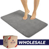 American Soft Linen Fluffy Foamed Bath Rug, 21x32 inches Bath Rugs for Bathroom, 100% Polyester Upper Fluffy Surface and Grip Enhanced Base - 18 Set Case Pack