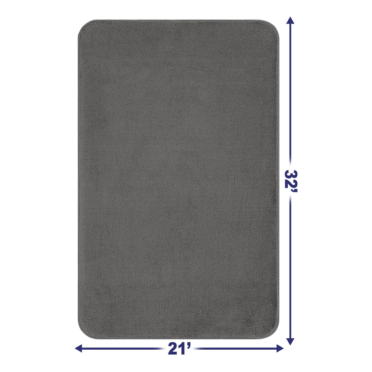 American Soft Linen Fluffy Foamed Bath Rug, 21x32 inches Bath Rugs for Bathroom, 100% Polyester Upper Fluffy Surface and Grip Enhanced Base - 18 Set Case Pack