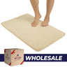 American Soft Linen Fluffy Foamed Bath Rug, 21x32 inches Bath Rugs for Bathroom, 100% Polyester Upper Fluffy Surface and Grip Enhanced Base - 18 Set Case Pack