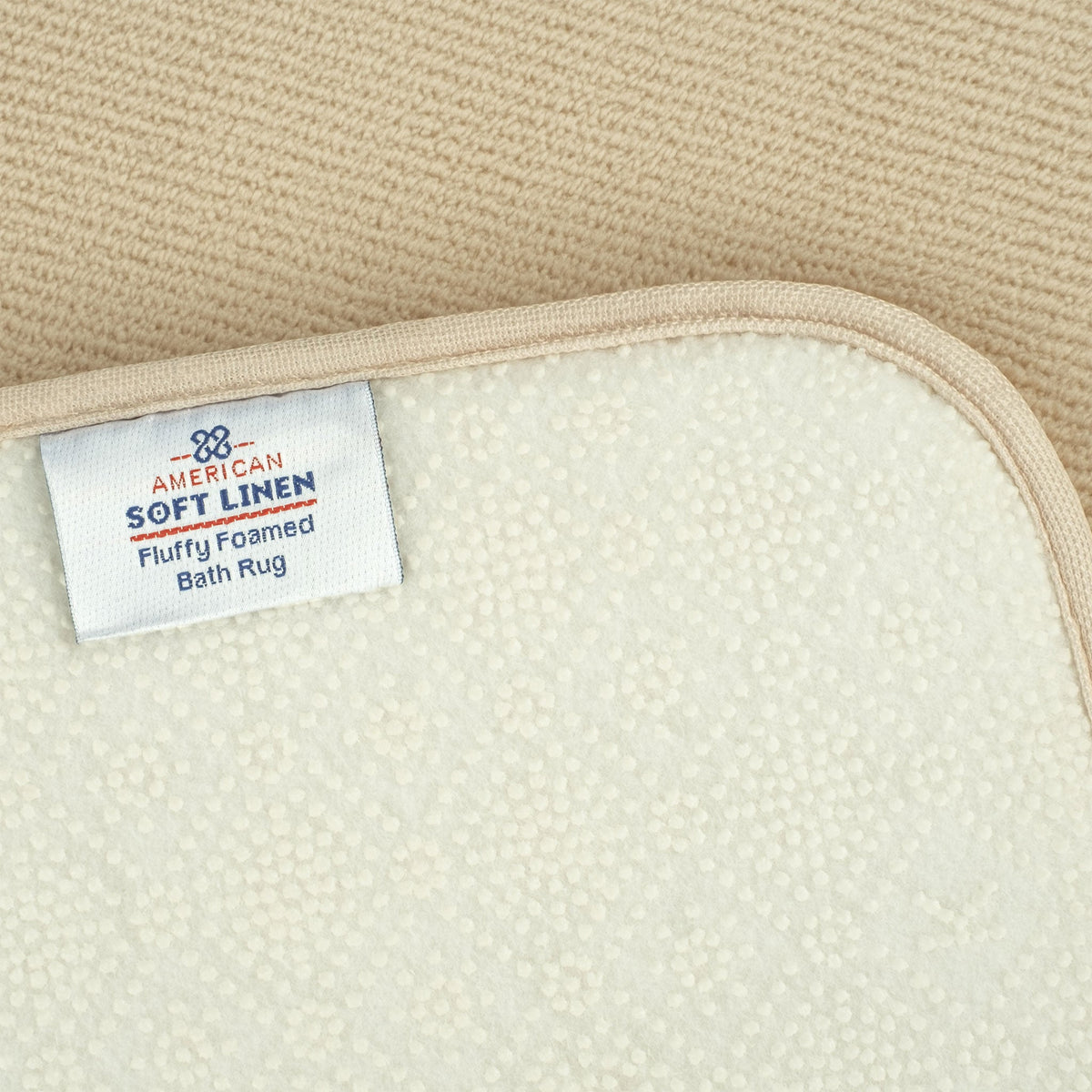 American Soft Linen Fluffy Foamed Bath Rug, 21x32 inches Bath Rugs for Bathroom, 100% Polyester Upper Fluffy Surface and Grip Enhanced Base - 18 Set Case Pack