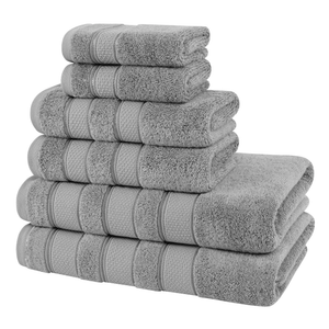 Salem 6 Piece 100% Cotton Luxury Bath Towel Set - 10 Set Case Pack