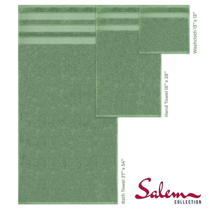 Salem 6 Piece 100% Cotton Luxury Bath Towel Set - 10 Set Case Pack
