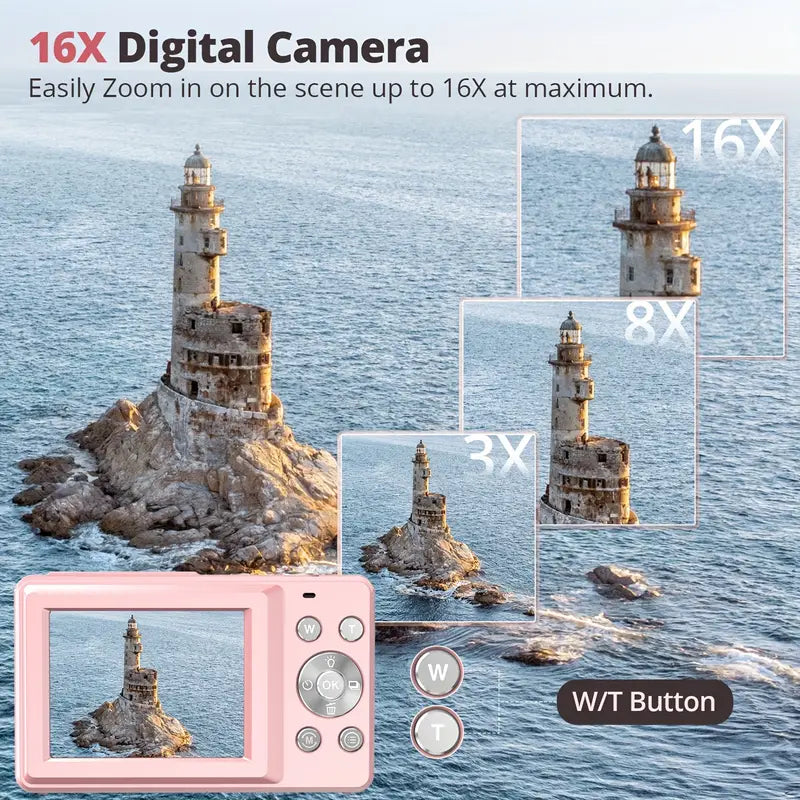 Vintage Digital Camera 1080P Retro Compact Camera