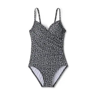 Aqua Green Women's Twist Front One Piece Swimsuit UPF 50+ Swimwear