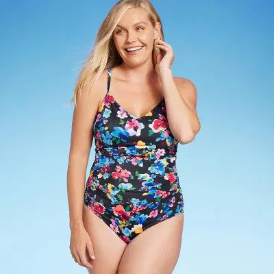 Aqua Green Women's Ring Back One Piece Swimsuit UPF 50+ Swimwear