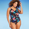 Aqua Green Women's Ring Back One Piece Swimsuit UPF 50+ Swimwear