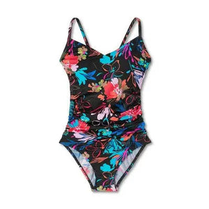 Aqua Green Women's Ring Back One Piece Swimsuit UPF 50+ Swimwear