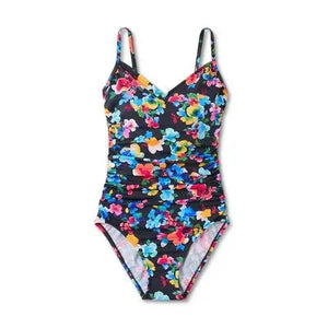 Aqua Green Women's Ring Back One Piece Swimsuit UPF 50+ Swimwear