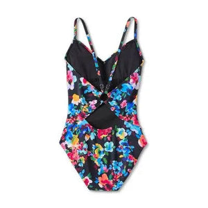 Aqua Green Women's Ring Back One Piece Swimsuit UPF 50+ Swimwear