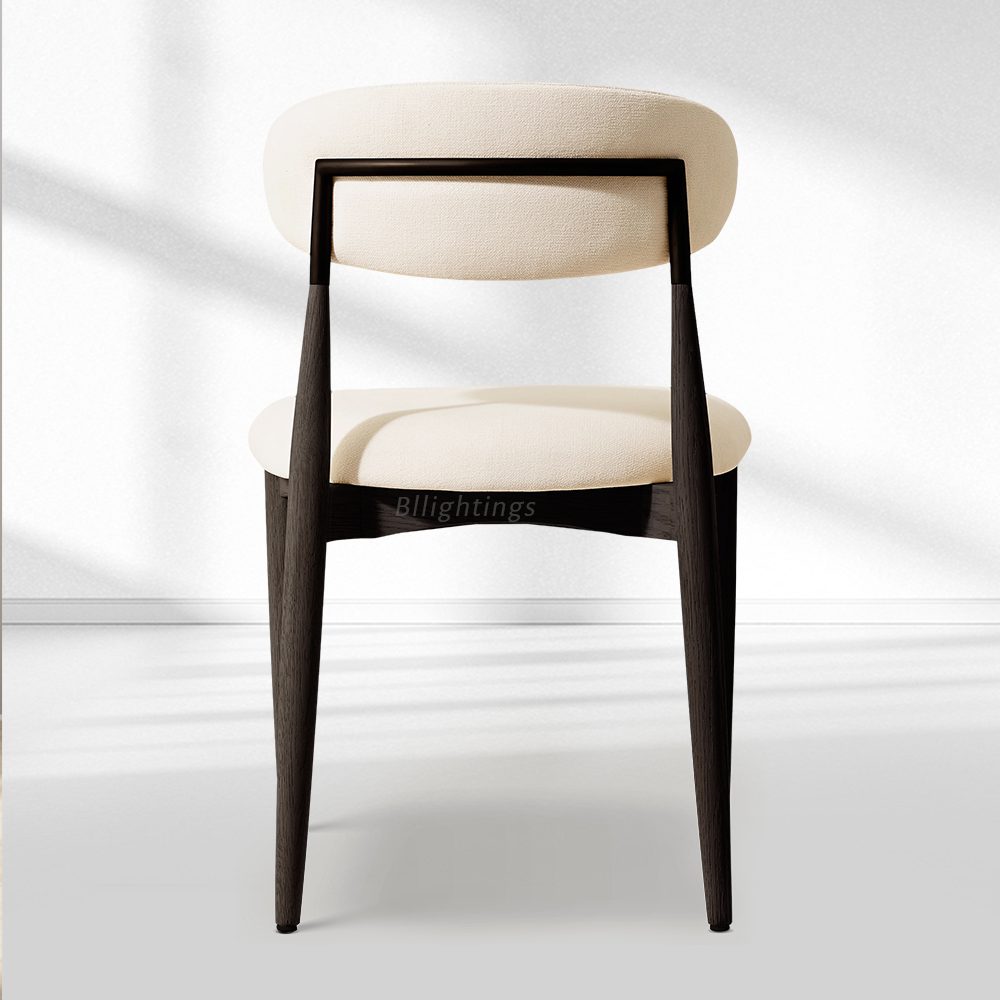 Vegan Leather Dining Chair with Oak Frame & Steel Legs 30.5" H