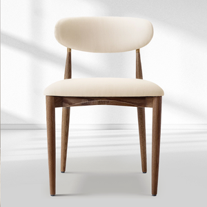 Vegan Leather Dining Chair with Oak Frame & Steel Legs 30.5" H