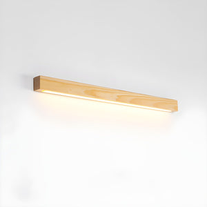 Pinea | Linear Pine Wood Wall Light with Frosted Diffuser, Dimmable Warm LED for Hallway
