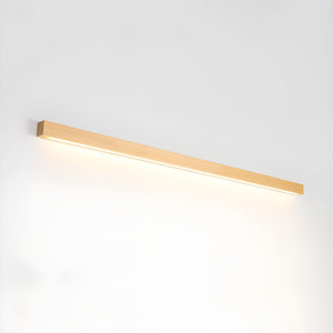 Pinea | Linear Pine Wood Wall Light with Frosted Diffuser, Dimmable Warm LED for Hallway