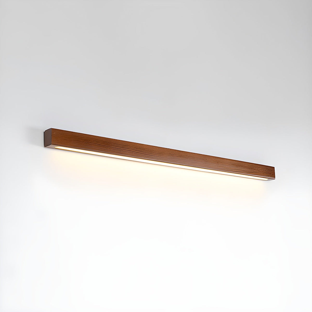 Pinea | Linear Pine Wood Wall Light with Frosted Diffuser, Dimmable Warm LED for Hallway
