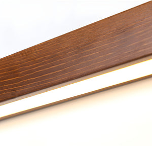 Pinea | Linear Pine Wood Wall Light with Frosted Diffuser, Dimmable Warm LED for Hallway