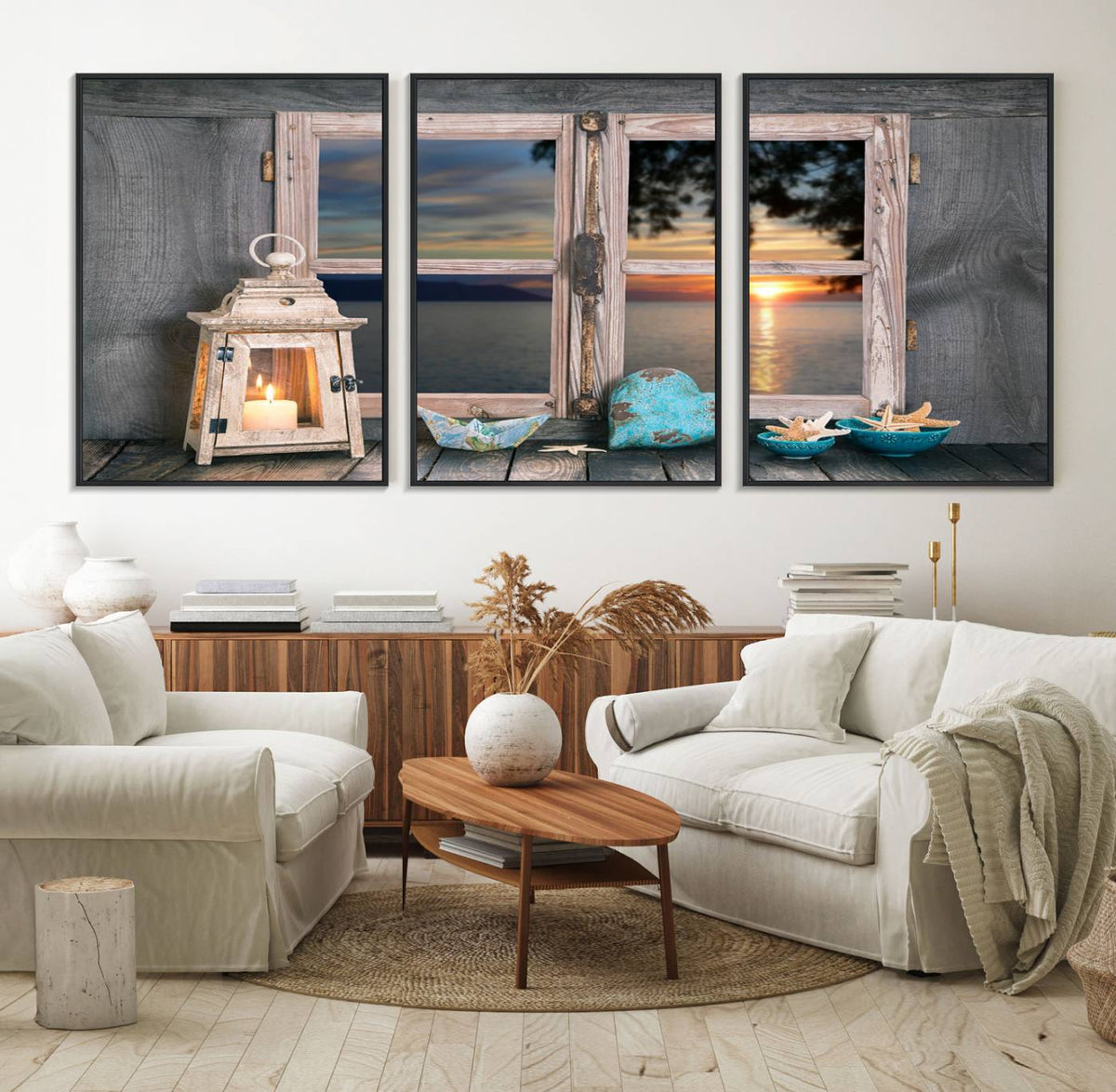 Astonishing Sunset from the Window Wall Art Canvas Print