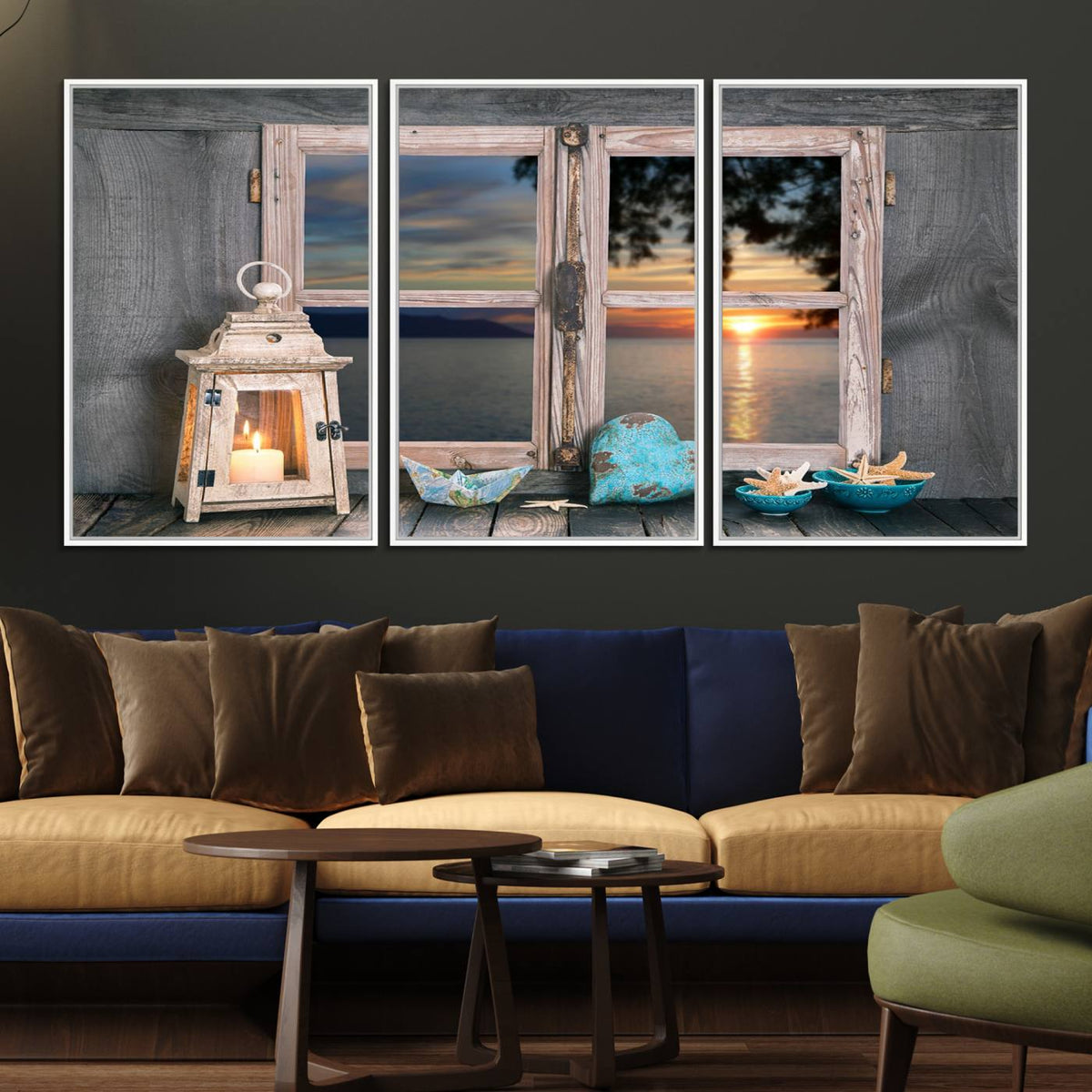 Astonishing Sunset from the Window Wall Art Canvas Print