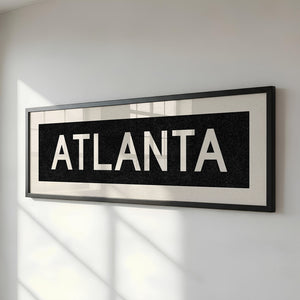 Framed Atlanta Georgia Bus Scroll