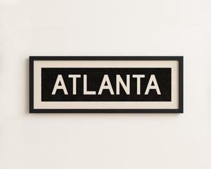 Framed Atlanta Georgia Bus Scroll