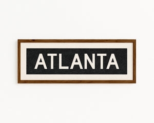 Framed Atlanta Georgia Bus Scroll