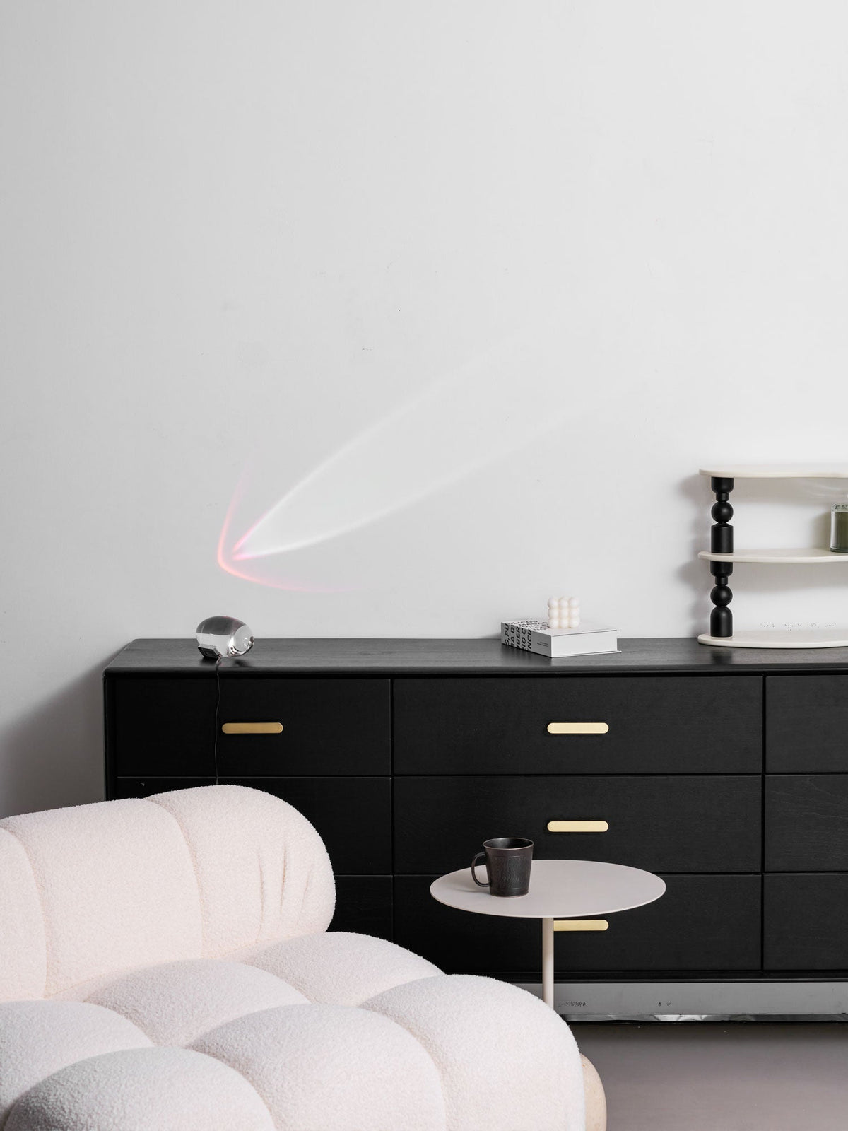 Seren | Crystal Glass Table Lamp with Chrome Base, Compact Plug-In Accent Light for Desk