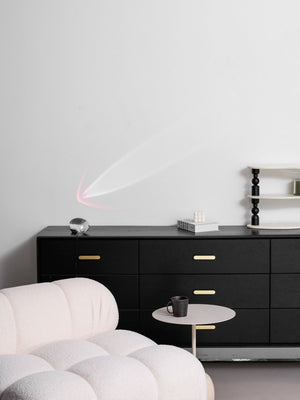 Seren | Crystal Glass Table Lamp with Chrome Base, Compact Plug-In Accent Light for Desk