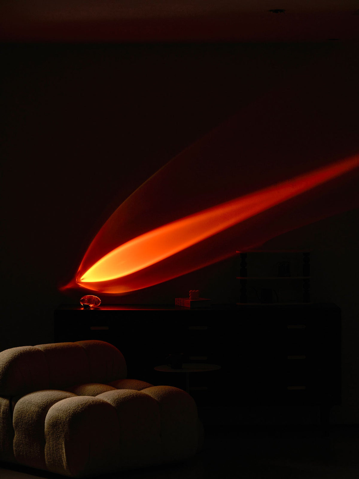 Seren | Crystal Glass Table Lamp with Chrome Base, Compact Plug-In Accent Light for Desk