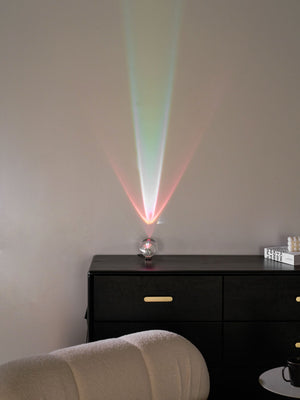 Seren | Crystal Glass Table Lamp with Chrome Base, Compact Plug-In Accent Light for Desk
