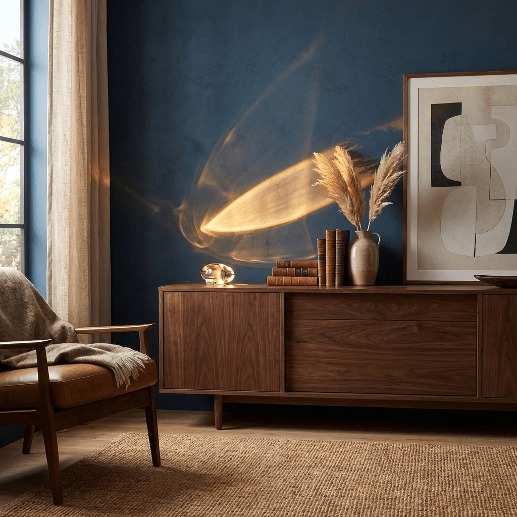 Seren | Crystal Glass Table Lamp with Chrome Base, Compact Plug-In Accent Light for Desk