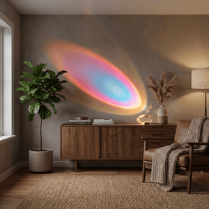 Seren | Crystal Glass Table Lamp with Chrome Base, Compact Plug-In Accent Light for Desk