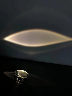 Seren | Crystal Glass Table Lamp with Chrome Base, Compact Plug-In Accent Light for Desk