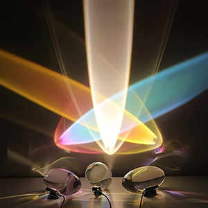Seren | Crystal Glass Table Lamp with Chrome Base, Compact Plug-In Accent Light for Desk