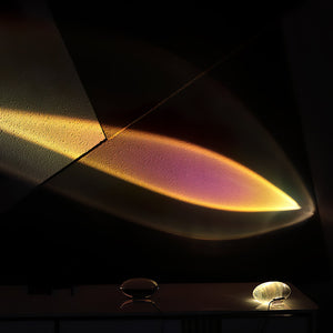 Seren | Crystal Glass Table Lamp with Chrome Base, Compact Plug-In Accent Light for Desk