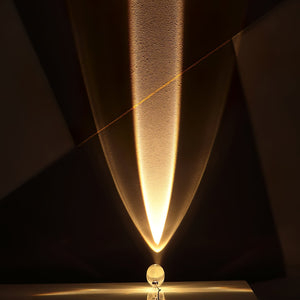 Seren | Crystal Glass Table Lamp with Chrome Base, Compact Plug-In Accent Light for Desk
