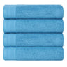 Honeycomb Textured Waffle Border Cotton Bath Towels, Set of 4 - Bath Towel by Superior Brand