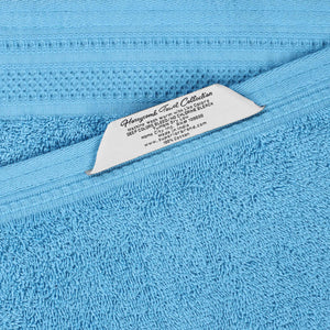 Honeycomb Textured Waffle Border Cotton Bath Towels, Set of 4 - Bath Towel by Superior Brand