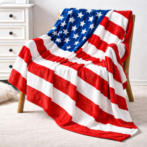 FAITH, HOPE, LOVE HOME DECOR American Flag Oversized 50" x 70" Throw Blanket