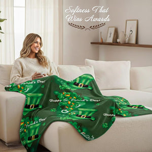 Faith, Hope, Love Home Decor Luck Of The Irish St Patrick'S Day Plush Throw Blanket