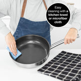 Stainless Steel Honeycomb Non-Stick Pan 11" | Induction & All-Stove Compatible by Moritz & Moritz
