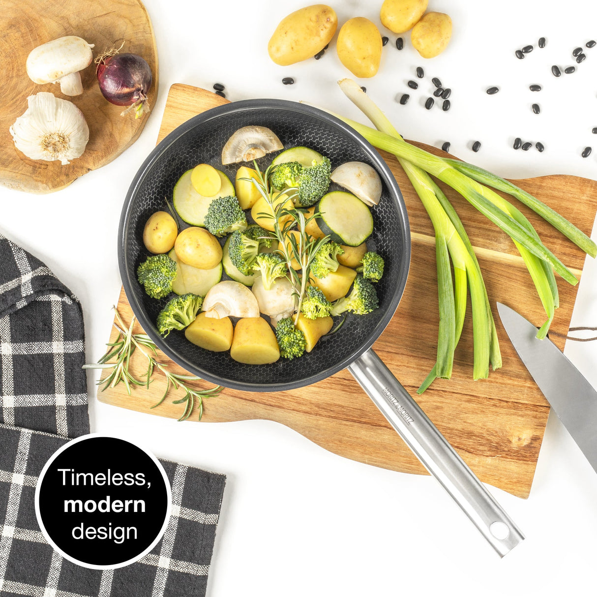 Stainless Steel Honeycomb Non-Stick Pan 9.5"