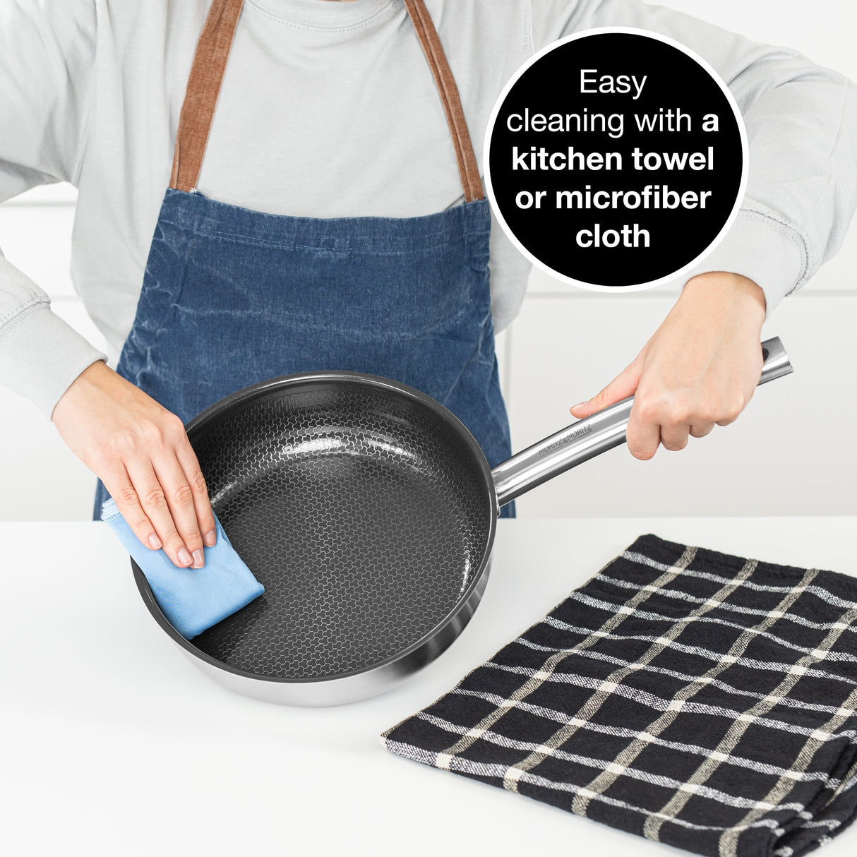 Stainless Steel Honeycomb Non-Stick Pan 9.5"