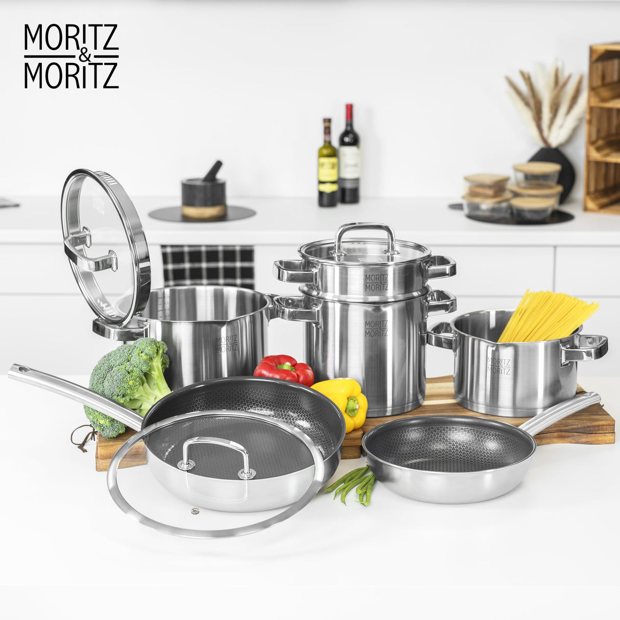 Stainless Steel Honeycomb Non-Stick Pan 9.5"