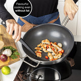 Stainless Steel Non-Stick Honeycomb Wok Pan 12"