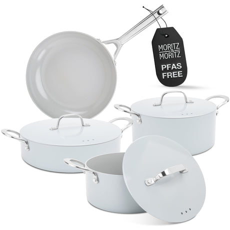 7-Piece Cast Aluminum Cookware Set with Lids