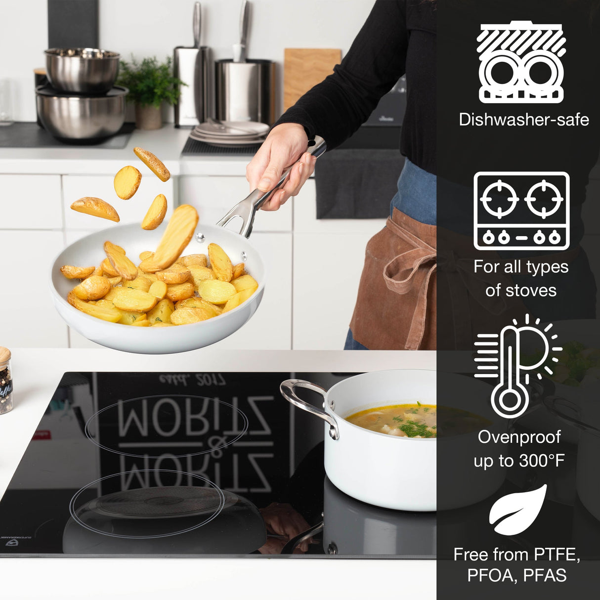 7-Piece Cast Aluminum Cookware Set with Lids