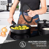 15-Piece Cast Aluminum Pot and Pan Set with Removable Handles