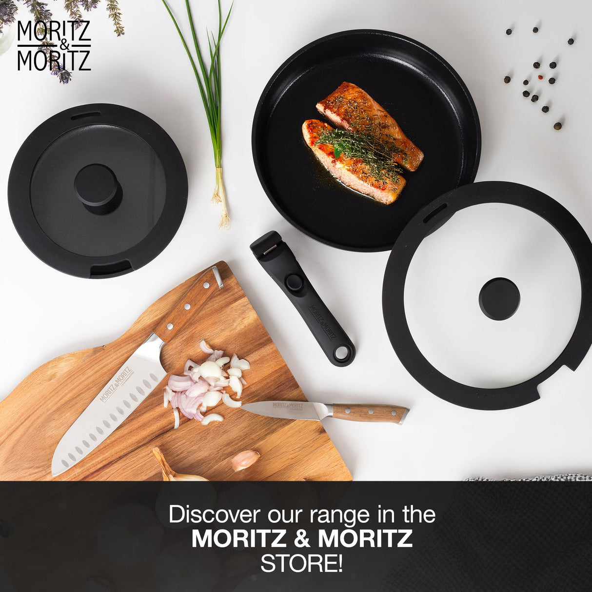 15-Piece Cast Aluminum Pot and Pan Set with Removable Handles