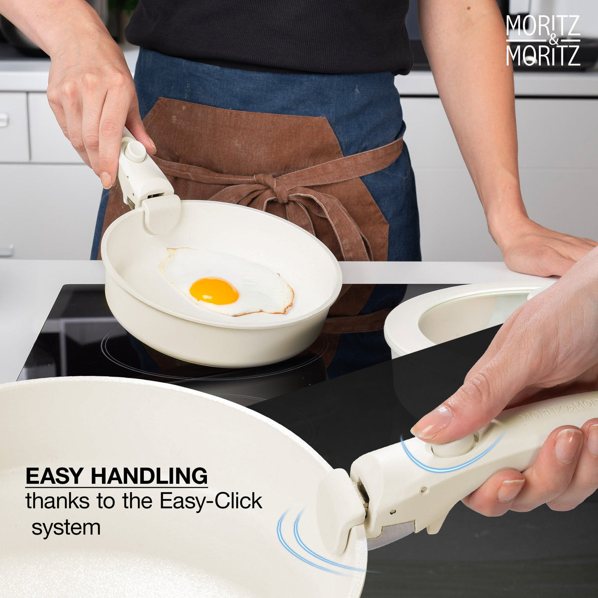 15-Piece Cast Aluminum Pot and Pan Set with Removable Handles